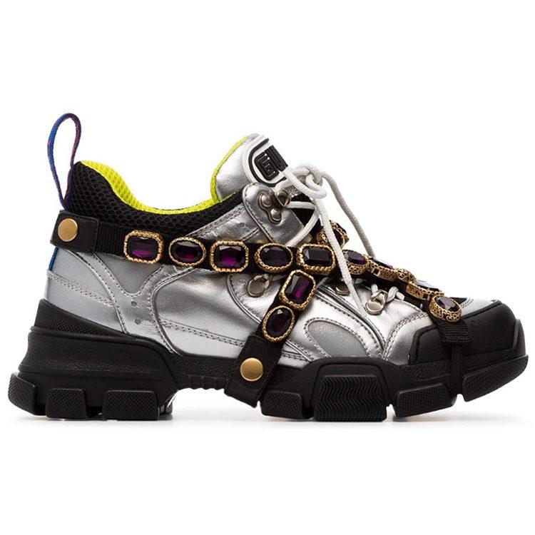 Gucci Wmns Flashtrek Crystals 'Silver' Women's 537133 DORA0 8188
