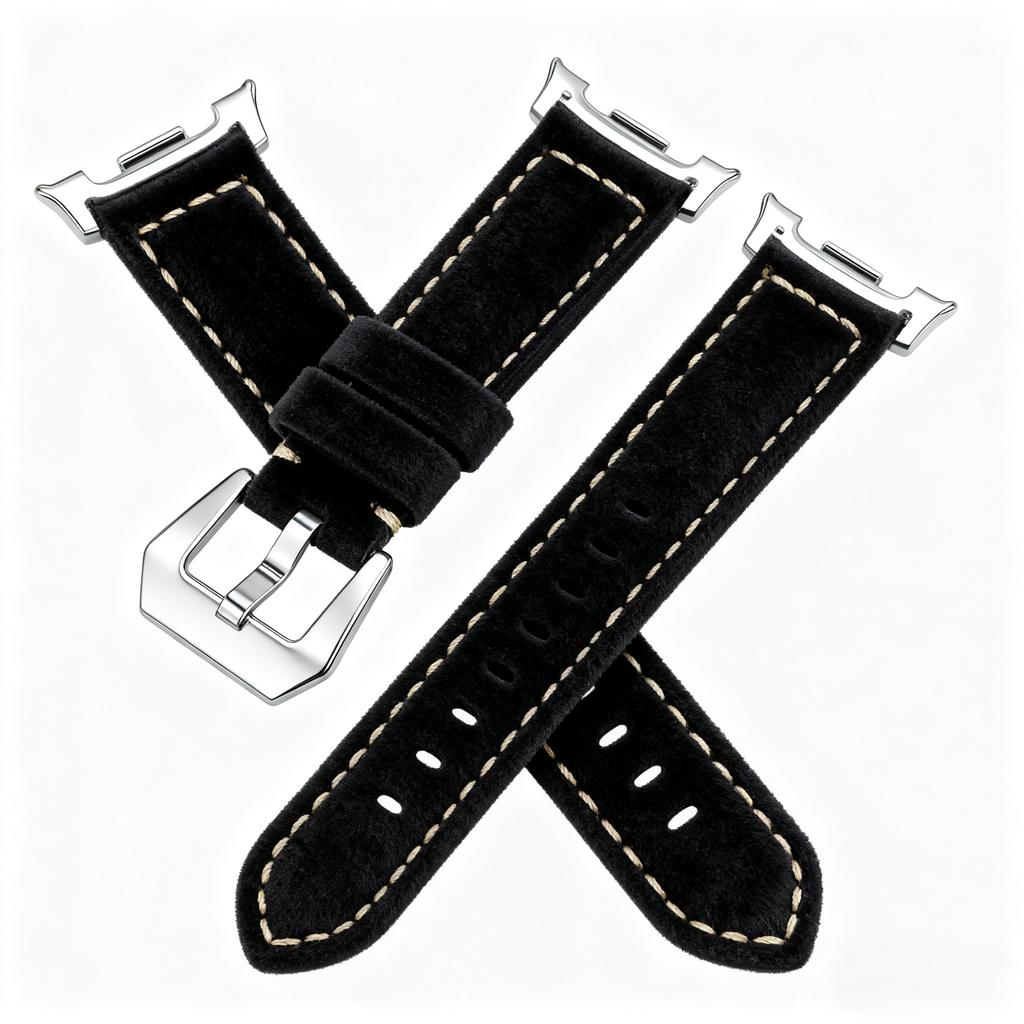 Leather Strap For Samsung Galaxy Watch 8 44mm 40mm No Gap Replacement Band Galaxy Watch 8/8 Classic 46mm Bracelet Accessories