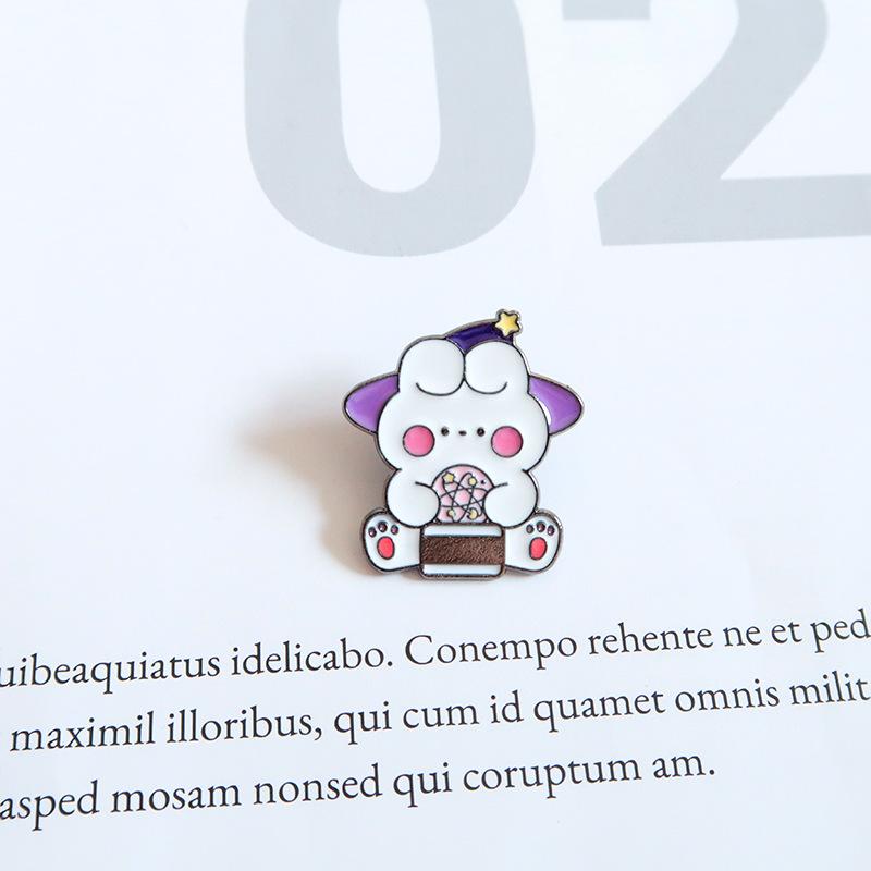 Fish Fox Strawberry Enamel Pin Lovely Brooch Cartoons Badge For Bags Jeans Hoodies Denim Lapel Pin Jewelry Kids Best Gift