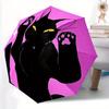 1pc Black Cat Silhouette Automatic Open/close Folding Umbrella, Compact Portable Travel Umbrella, Durable Construction Yy250809125