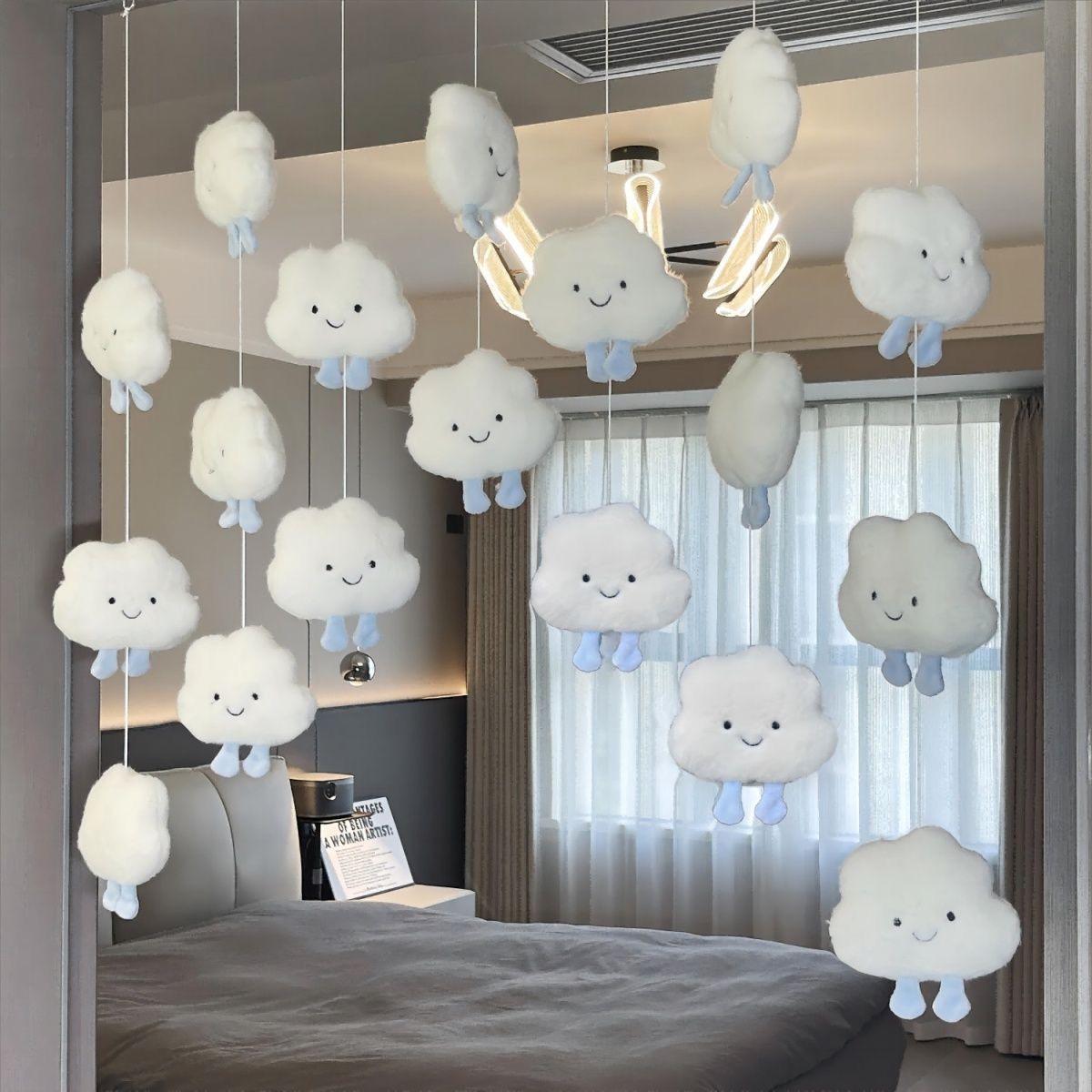 

Adorable Japanese-Style Cloud Pendant Curtain for Children s Room Decor
