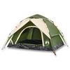 Dome Camping Tent for 3 Persons Green Quick Release