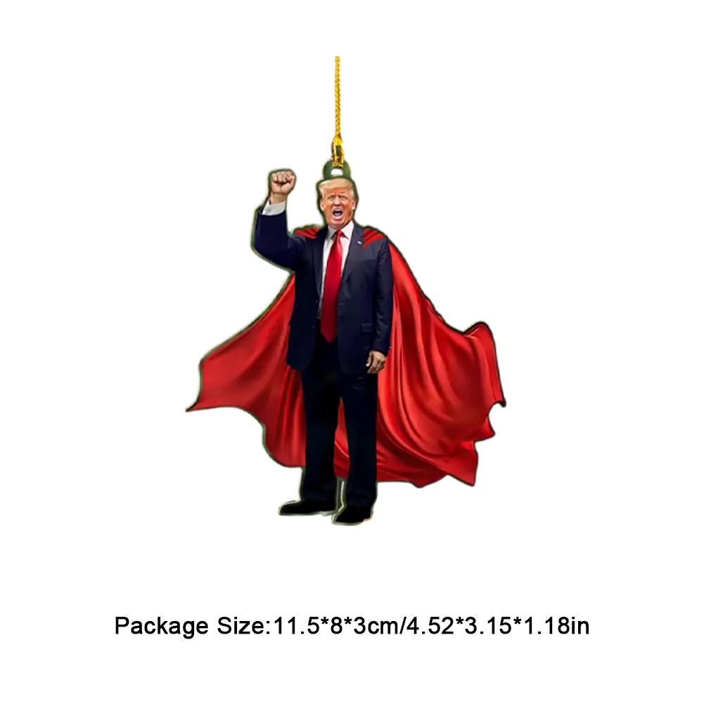 

Funny Acrylic Trump Pendant America Presidential Election Car Backpack Hanging Decor US State Memor Christmas Tree Ornament