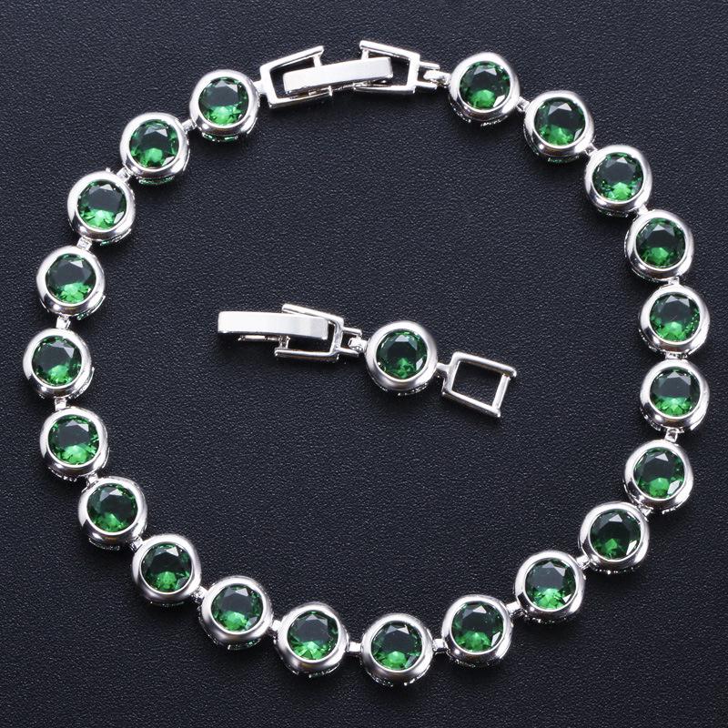 

S0139 Jewelry, Zircon Women S Bracelet Multi-Color Optional зелёный