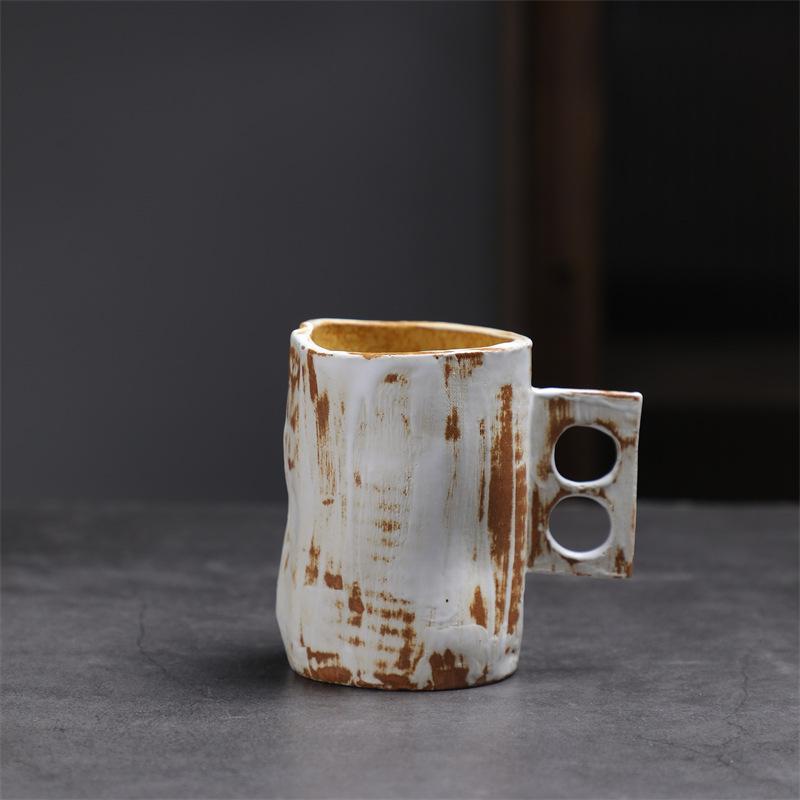 Ceramic Breakfast Cup High Value Couple Water Cup Coarse Pottery Coffee Cup Retro Mug Nordic Creative Cup