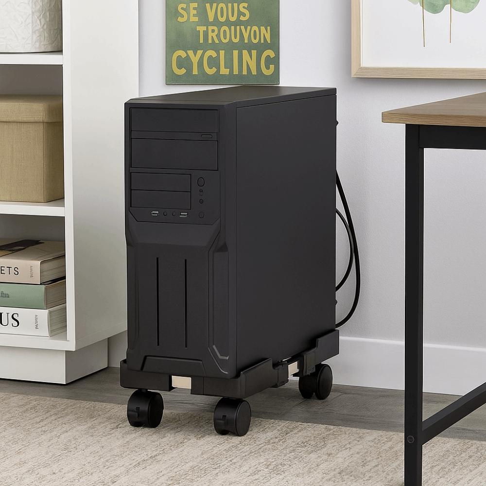 Adjustable Mobile CPU Stand Stable Computer Mainframe Rack Computer Tower Stand  Home