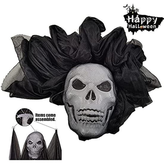 

Yousheng Hanging Ghost Decorations Outdoor Flying Gauze Ghost with Skeleton Face Cushion Halloween Door Decor for Yard Tree Decoration белый