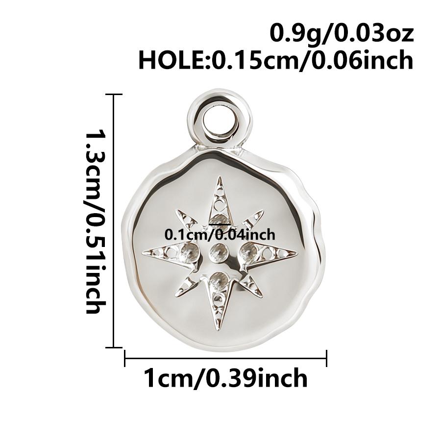 6pcs Fashion Pendant Alien Spaceship Moon Stainless Steel Charms For Jewelry Making Bag Kychain Charm DIY Necklace Earrings Bulk