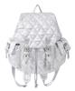 Pahisum Glossy Quilted Backpack_Silver