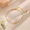 Elegant 18K Gold Titanium Steel Bracelets: European & American Fashion, Non-fading, Women's Versatile Personality Hand Jewelry