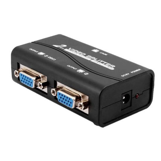 HD VGA Splitter 1-to-2 Dual Screen Video Distributor