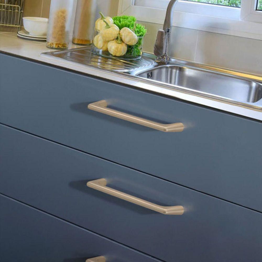 Zinc Zinc Zinc Alloy Gold Modern Durable Simple Cabinet Handle Door Pull Drawer Knob Furniture Hardware