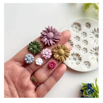 1pc Little Daisy Sun Flower Silicone Mold DIY Cake Chocolate Candy Baking Decoration Tool Earrings Pendant Resin Craft Mold