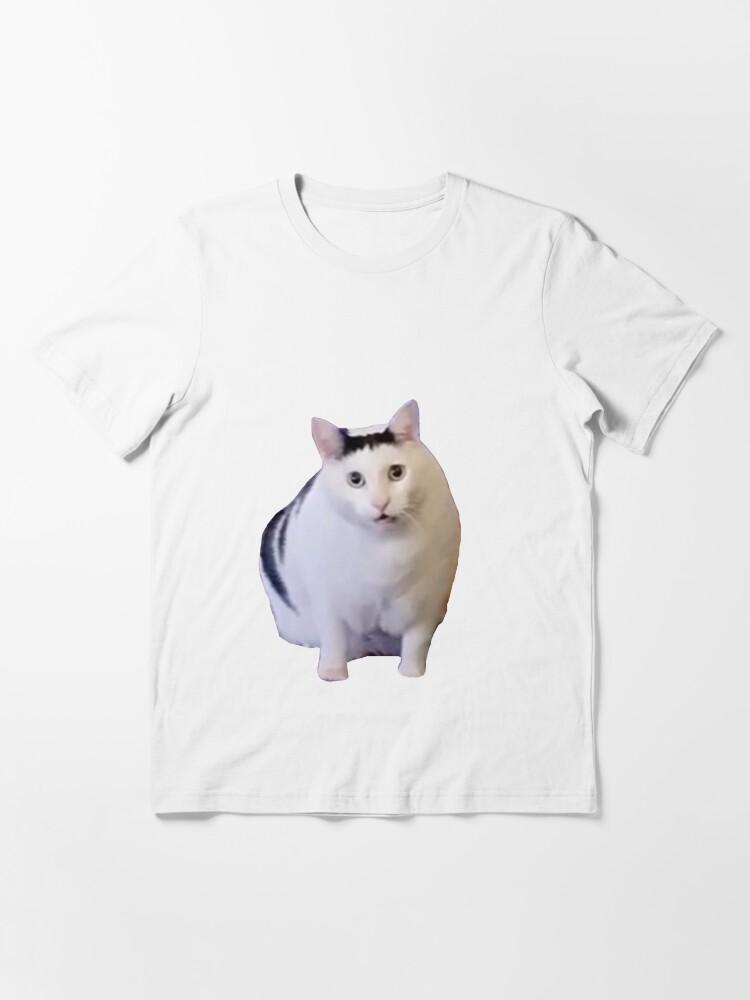 Funny Chubby White Cat Meme Graphic T Shirt Unisex Unisex Cute Pet Animal Print Oversized Short Sleeve Y2k Hip Hop Unisex Tee Top