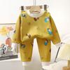 Children's Autumn Clothing Set Baby Pajamas Baby Clothes Boys and Girls Autumn and Winter Cashmere and Thick Home Wear