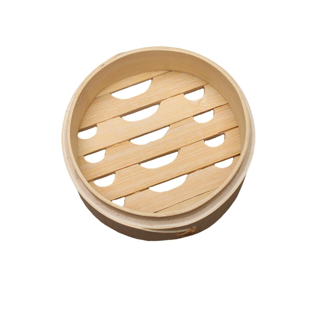 10cm Handmade Bamboo Steamer Basket with Lid Storage Cage for Bao Buns Dumpling Chinese Steamer Baskets Kitchen Cooking Tools