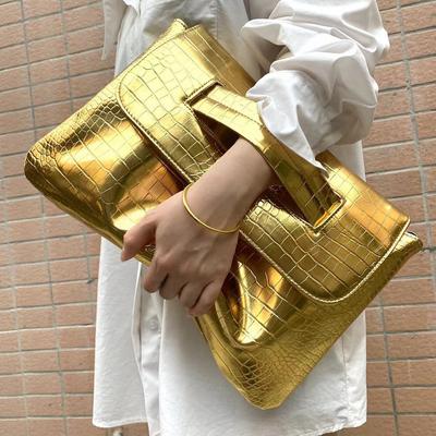 Damen Clutch Tasche Aktentasche Neu Krokodilmuster Gürtelabdeckung Clutch Tasche Große Kapazität Aktentasche Aufbewahrungstasche