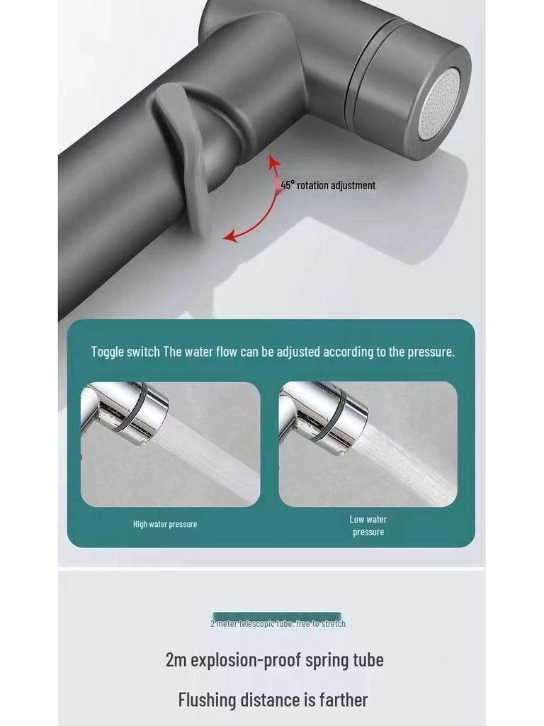 Dual-Function High-Pressure Bidet Toilet Spray Gun Set