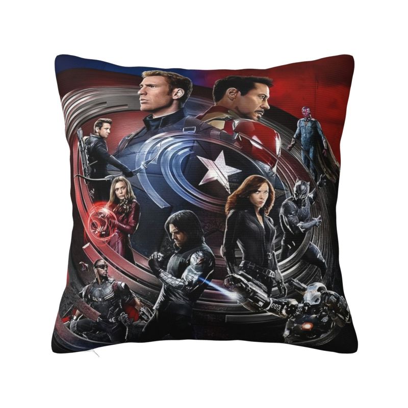 Custom Disney Iron Man Marvel Film Pillow Case 45x45cm Living Room Decoration Luxury Chair Cushion Square Pillowcase