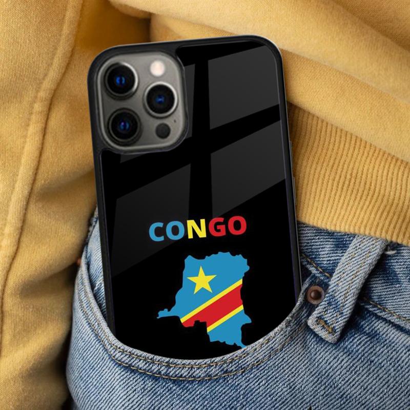 Demokratische Republik Kongo Flagge Weiche Handyhülle für iPhone 17 Air 16e Pro max 15 Pro 13 14 Plus 11 12 MagSafe Magnetische Hülle