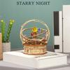 3D Wooden Puzzle DIY Assemble Wooden Model Mechanical Music Box Rotatable Music Box Puzzle
