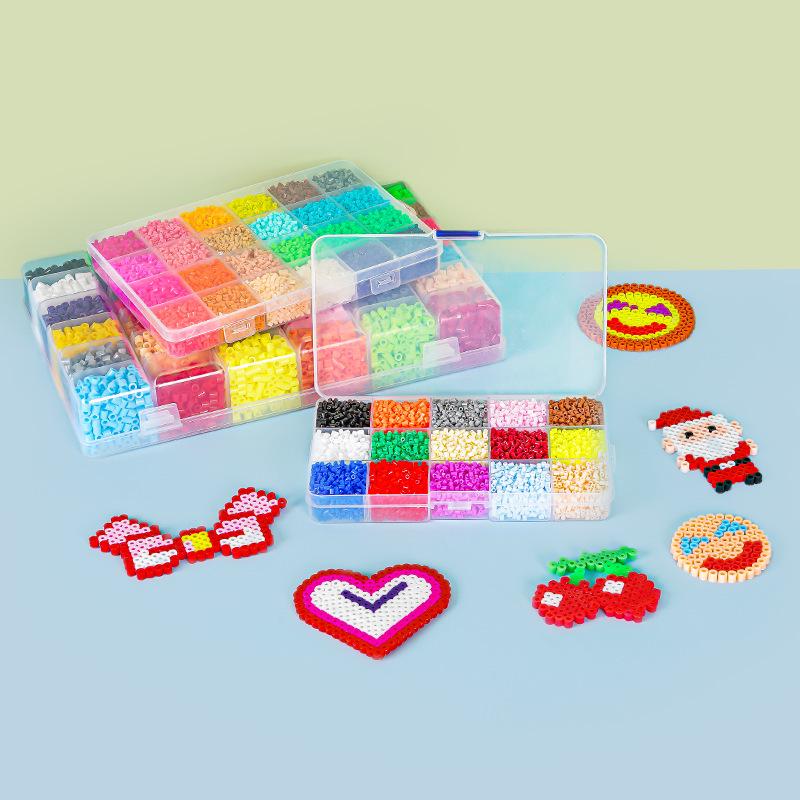 72-Color 2.6mm & 48-Color 5mm Fuse Beads Refill Set for DIY Handmade Educational Projects