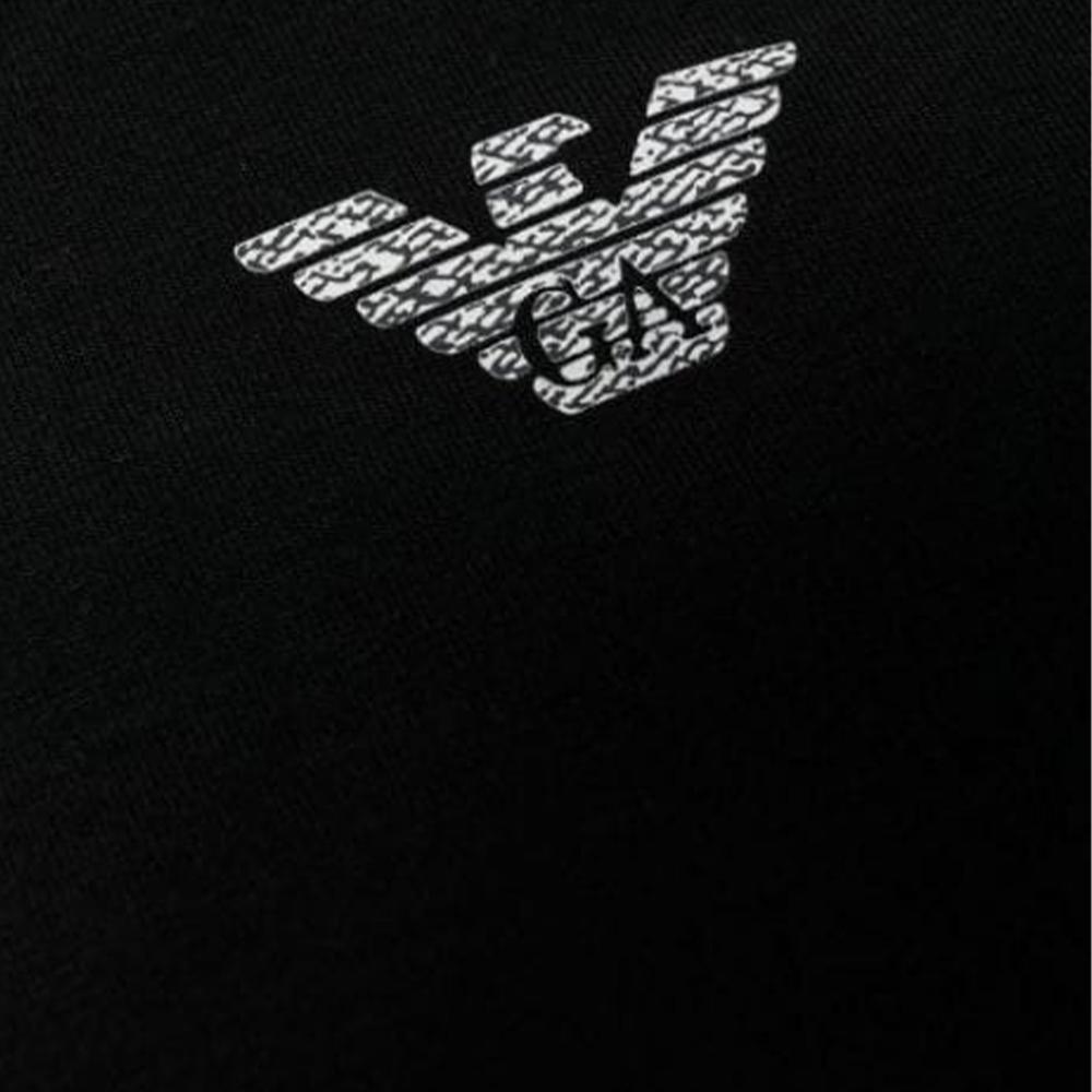 Emporio Armani Ss22 Solid Color Logo Print Crew Neck Casual Short Sleeve T-Shirt Men T-Shirts Black 111341-2R511-00020