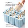 9/10/12 Grid Popsicles Molds Summer DIY Silicone Ice Cream Tools With Wooden Sticks Easy-Release BPA-free for Kitchen Accessorie