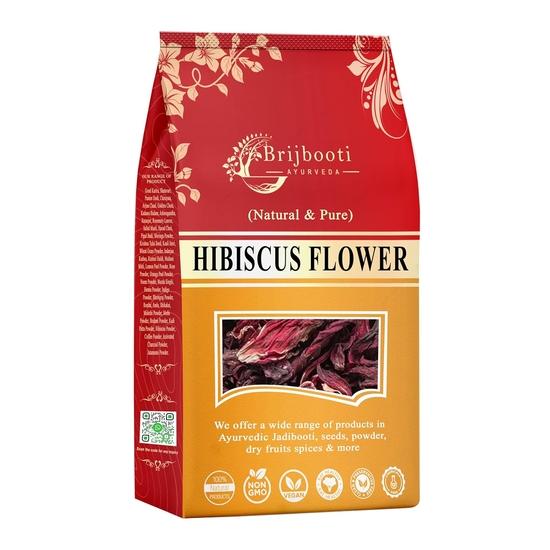 BrijBooti Hibiscus Flower - Herbal Tea- 800 Grams - Gudhal Phool - Hibiscus Dry Flower 800GM