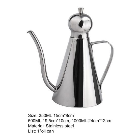 350ML/500ML/1000ML Ölflasche Umweltfreundlich Korrosionsbeständig Edelstahl Tropffrei Olivenölspender Zubehör für Zuhause