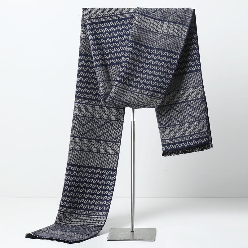 Men's Winter Plaid Imitation Cashmere Scarf - Warm, Casual Accessory