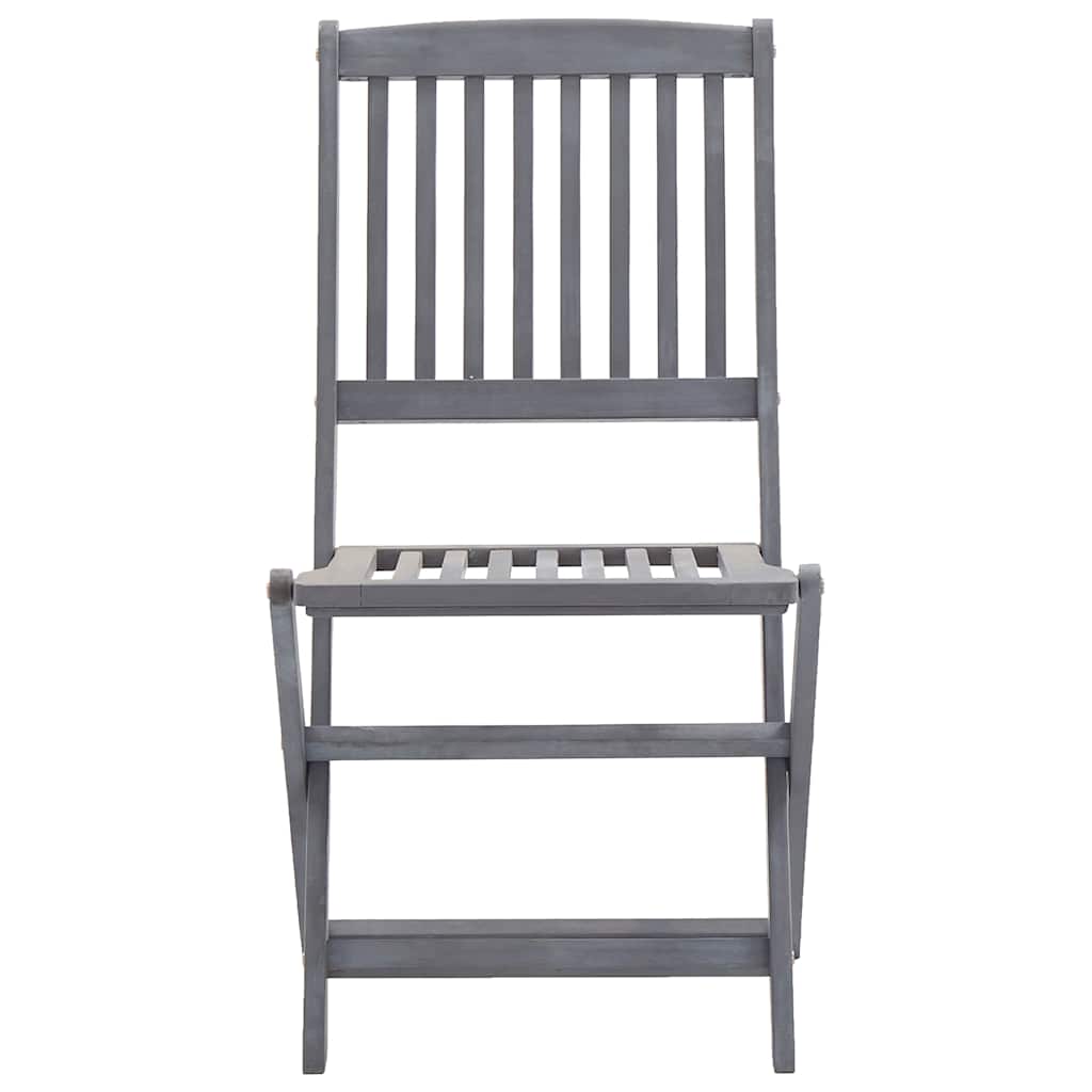 Foldable Garden Chairs 2 Pcs Solid Acacia Wood