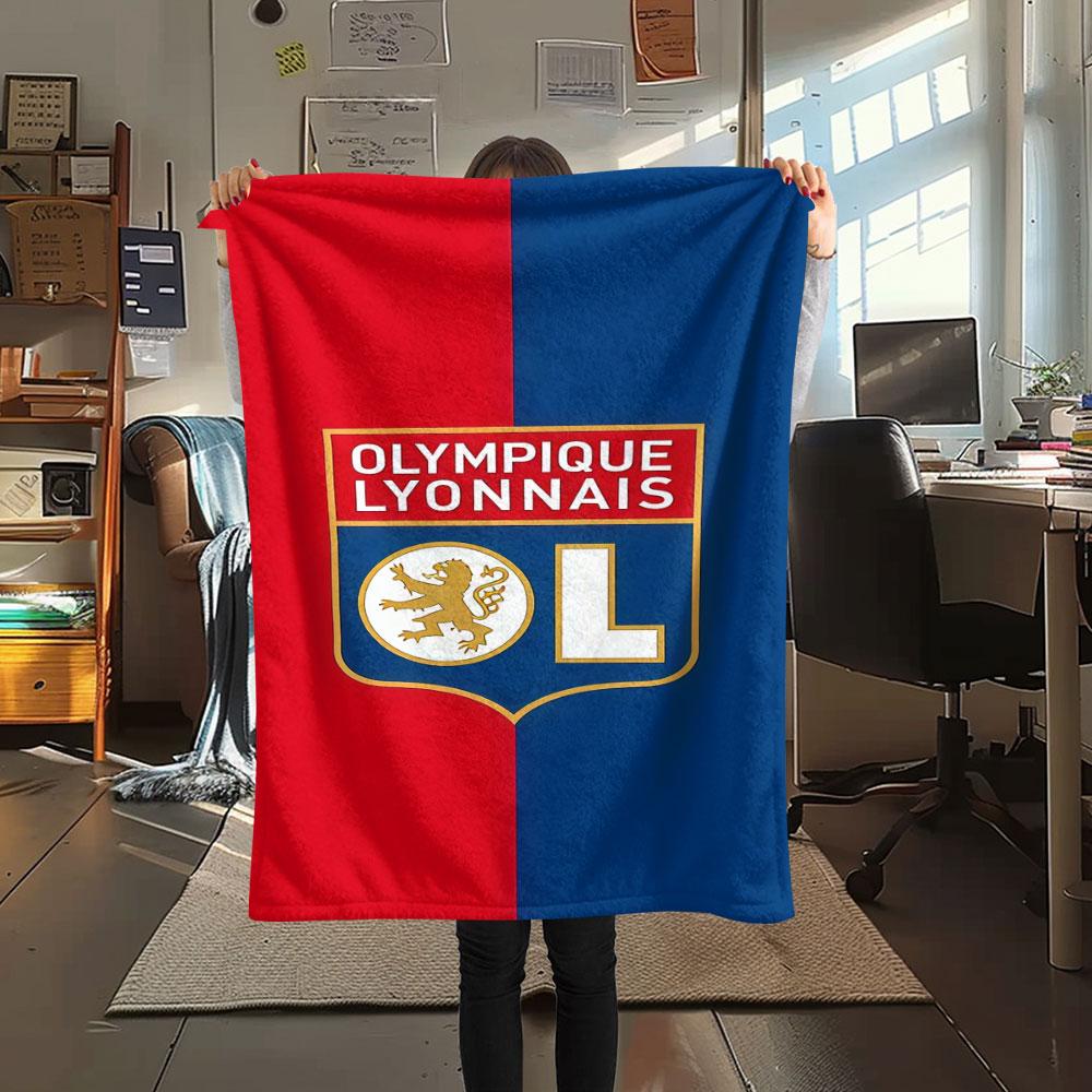 Lyon Logo Blanket, High Quality Comfortable for All Seasons, Home Decor, Warmth and Comfort