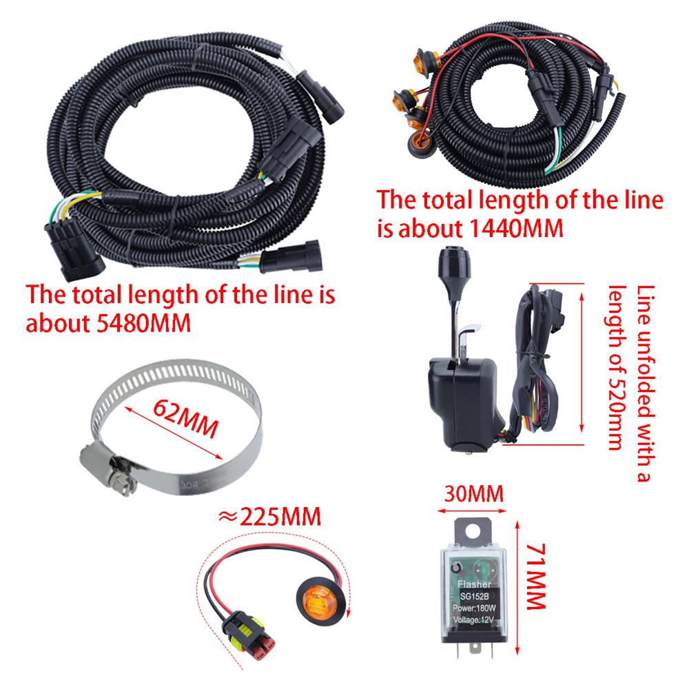 UTV Turn Signal Kit with Horn & Column Turn Switch For Polaris Can-Am Arctic Cat