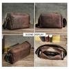 Echtes Leder Männer Vintage Umhängetasche Strap Sling Mehrere Mezzanine Große Kapazität Schulter Tasche Crazy Horse Leder Messenger Taschen