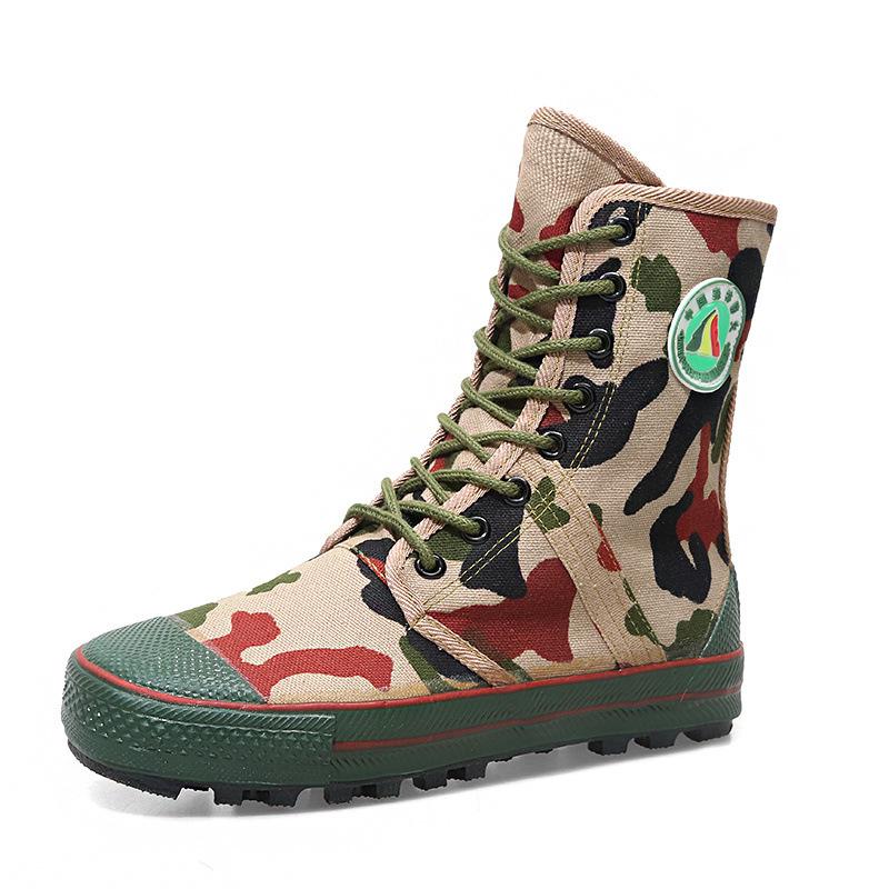 Men's High-Top Camouflage Protective Boots: Fireproof, Breathable, Anti-Puncture, Deodorant