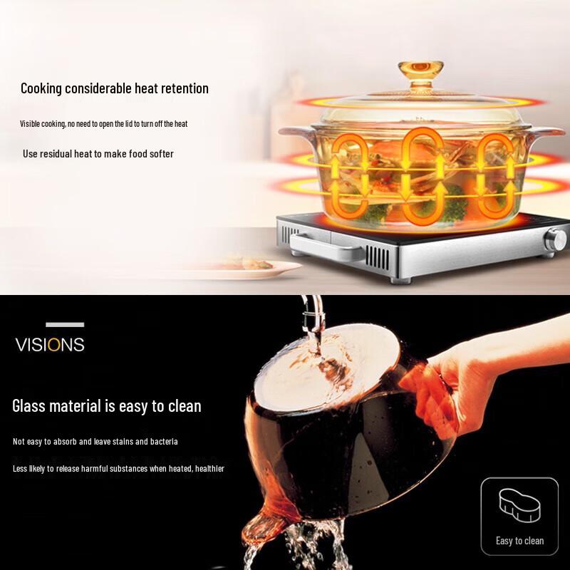 Pentola in Vetro Cristallo VISIONS Corning 0,8L