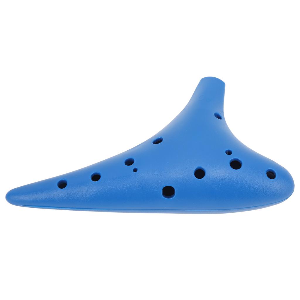 Ocarina 12 Holes Plastic Portable Wind Instrument Blue for Professional Beginner