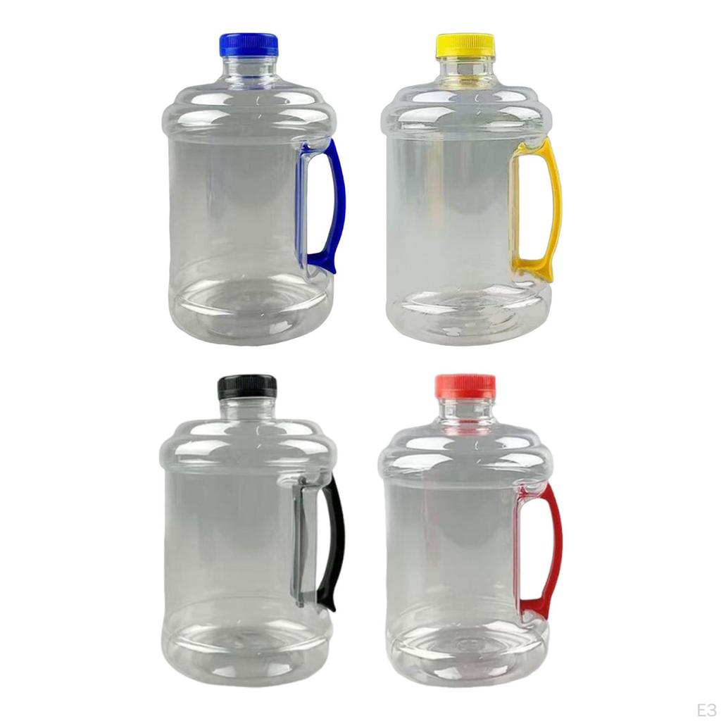 Reusable Water Bottle Jug 1.5L Easy Grip Carry Empty Versatile with Screw Cap Bucket for