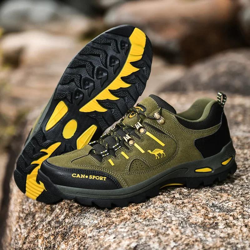 Autumn Winter Trekking Shoes for Men Low-Top Waterproof Hiking Sneakers Men Anti-slip Outdoor Sports Shoes Zapatillas De Hombre