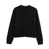 Kaslead New Arrival Women's Clothing Fashion Style Bows Decorated Row Button round Neck Long Sleeve Knitted Coat 1473102