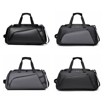 Men's Travel Bag Large Capacity Gloss Black Backpack Simple Outdoor Training One-shoulder Crossbody Bag Backpack Gym Bag