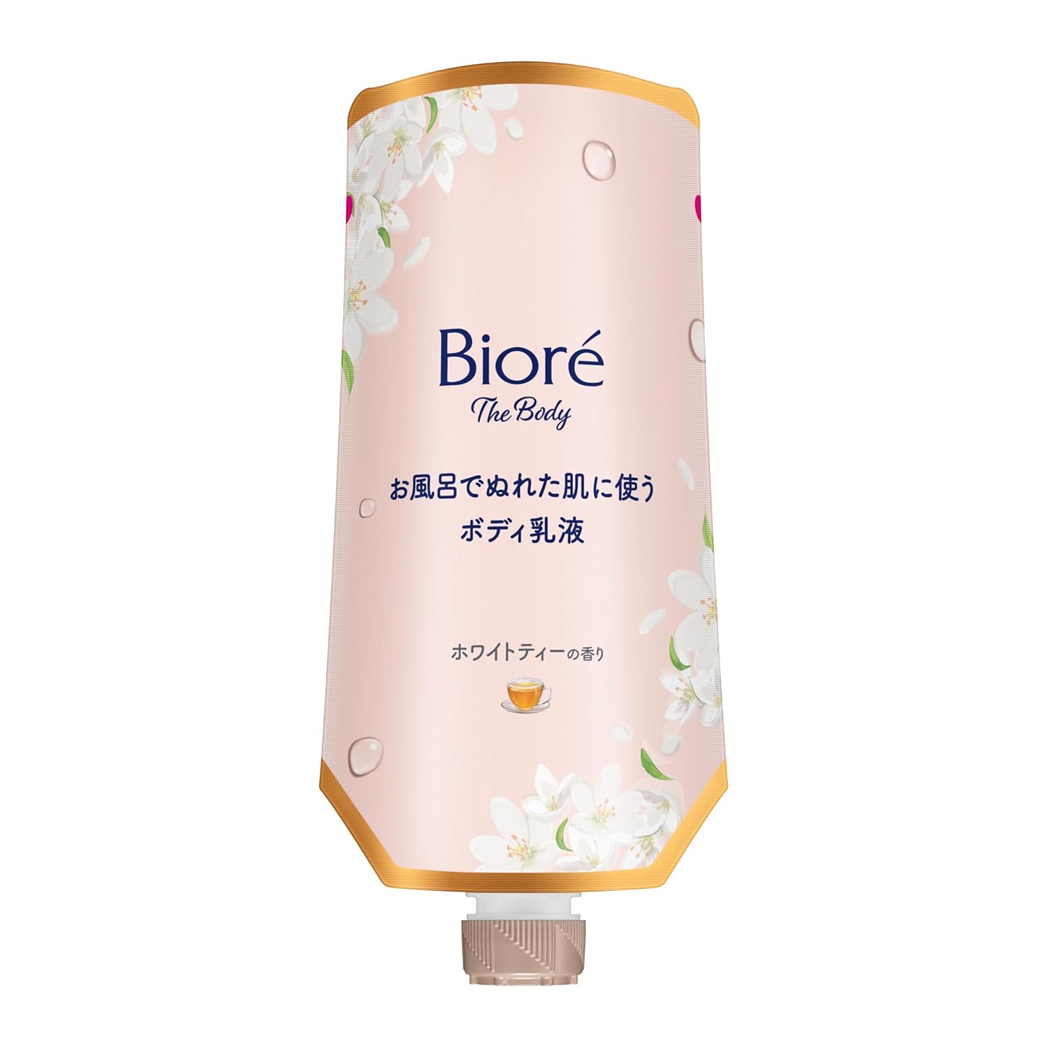 Biore Body Lotion Wet Skin Bath Moisturizing 285ml White Tea Scent Hanging Pack