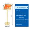 Slanted A3 Stainless Steel Display Sign Stand