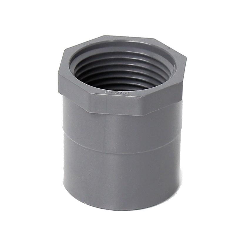 PVC Internal Thread Straight Connector (Sizes: 20, 25, 32, 40, 50, 63, 75, 90)