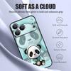 For iPhone 17 Pro Max Case Blue Coat Panda Pattern Magnetic For Magsafe Silicone Cover For iPhone 16 Pro Max Funda iPhone 15 14 13 12 11 16E Air