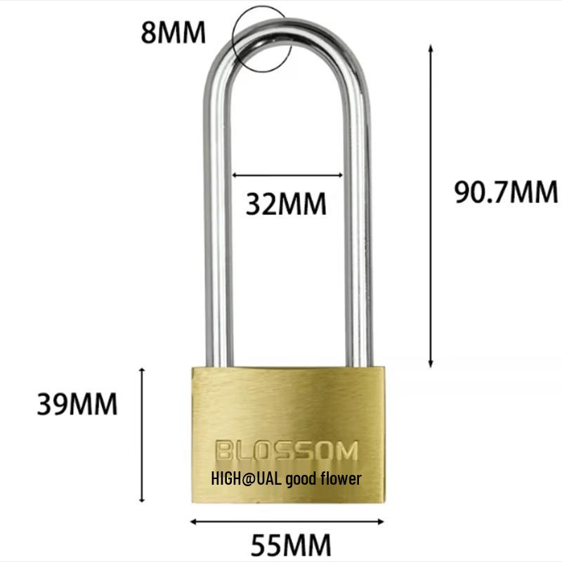BLOSSOM Copper Padlock 55mm Long Shackle