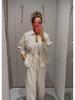 European & American Women's 2026 Autumn/Winter Fashion Jacket and Trousers Set with Adjustable Waist (S8873/74)