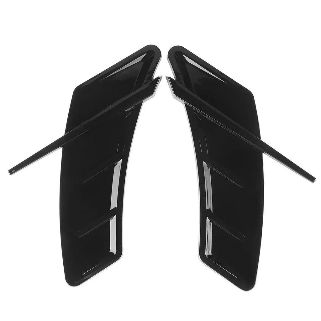 2PCS Universial Car Side Air Vent Fender Body Cover Outlet Intake Sticker Spoiler Grille Trim Exterior Accessories Carbon/Black