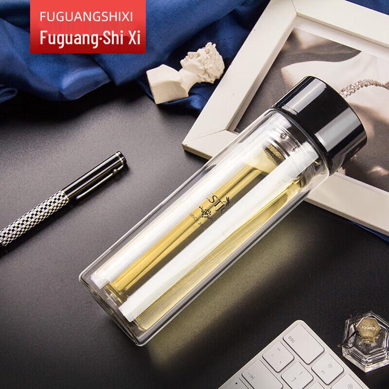FUGUANG Double-Wall Glass Tea Bottle